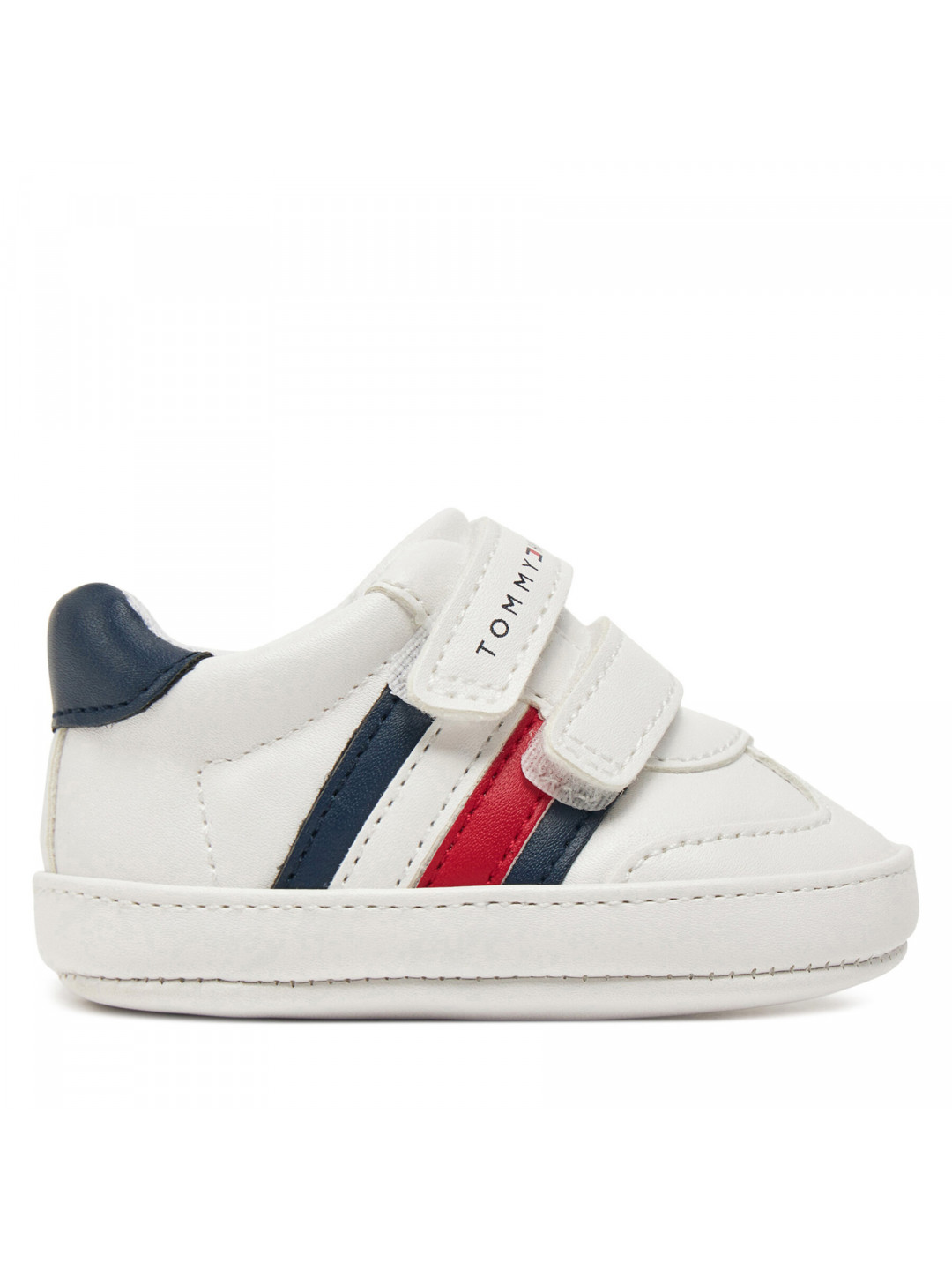 Sneakersy Tommy Hilfiger Stripe Low Cut Velcro T0B9-33831-1433 Bílá
